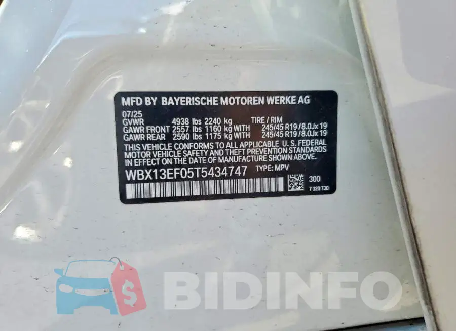 WBX13EF05T5434747 Photo# 12