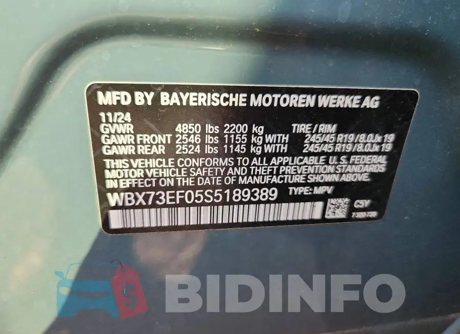 WBX73EF05S5189389 Photo# 13