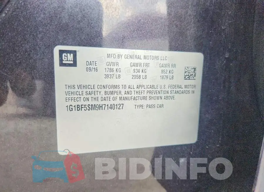 1G1BF5SM9H7140127 Photo# 12