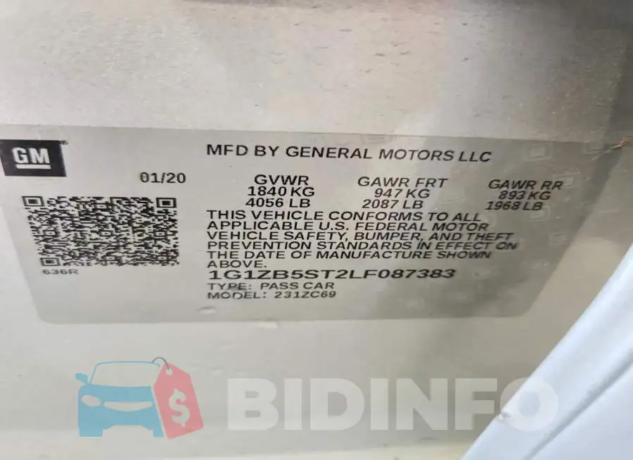1G1ZB5ST2LF087383 Photo# 12