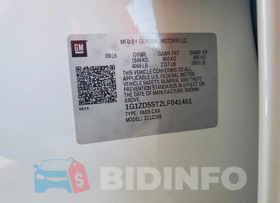 1G1ZD5ST2LF041451 Photo# 12