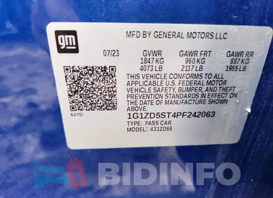 1G1ZD5ST4PF242063 Photo# 12