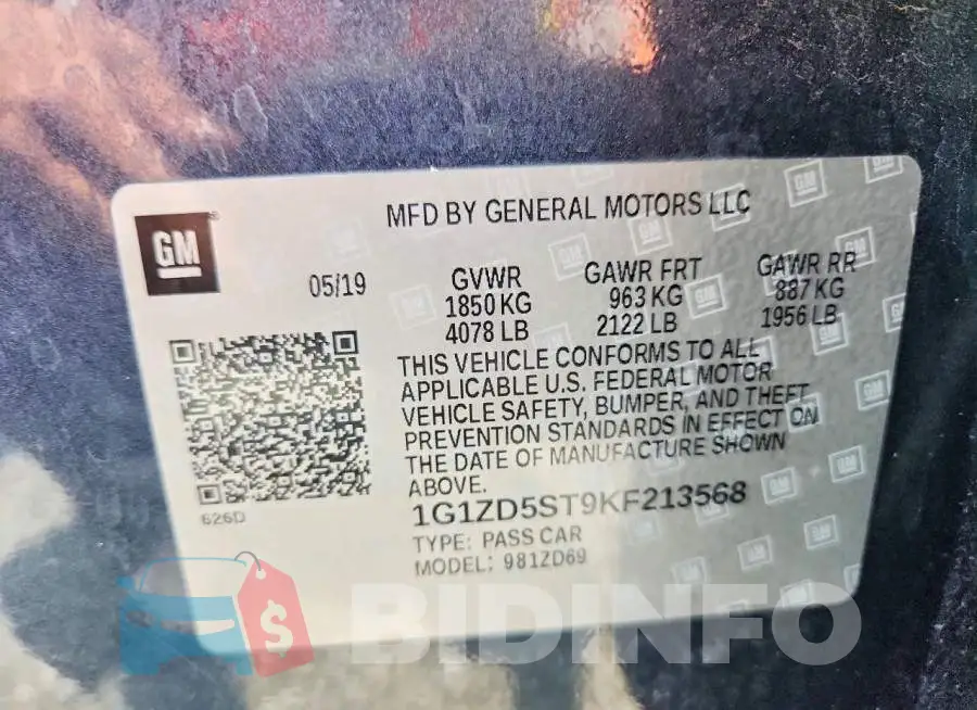 1G1ZD5ST9KF213568 Photo# 12