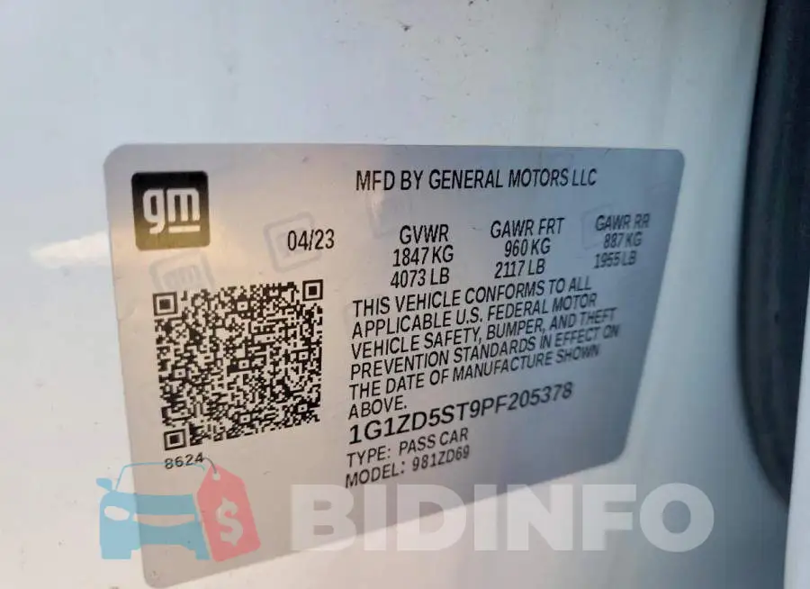 1G1ZD5ST9PF205378 Photo# 12