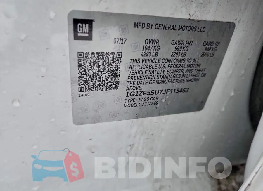 1G1ZF5SU7JF115463 Photo# 12