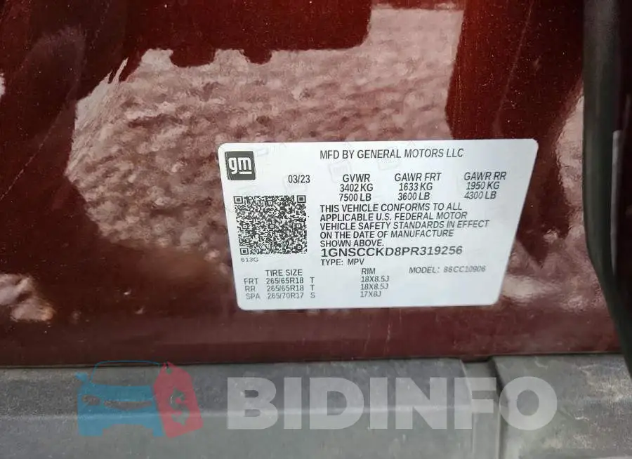 1GNSCCKD8PR319256 Photo# 13