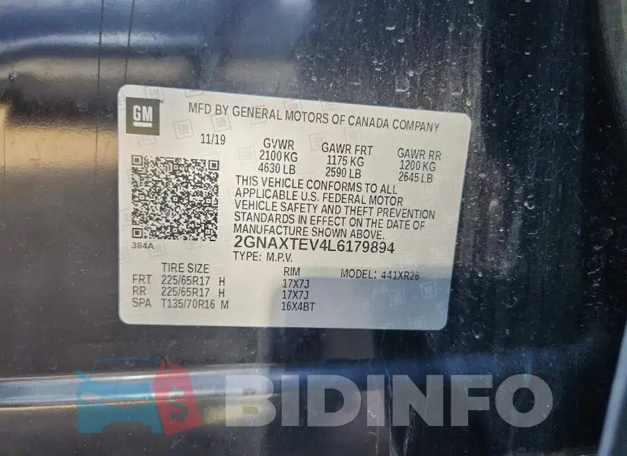 2GNAXTEV4L6179894 Photo# 12