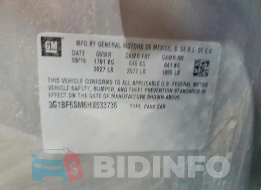 3G1BF6SM6HS533736 Photo# 12