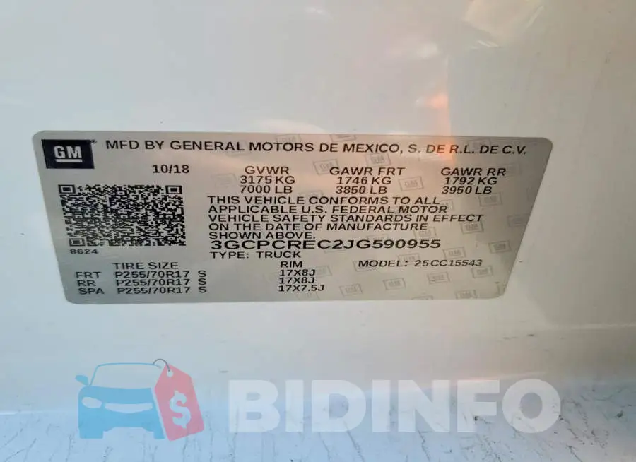 3GCPCREC2JG590955 Photo# 12
