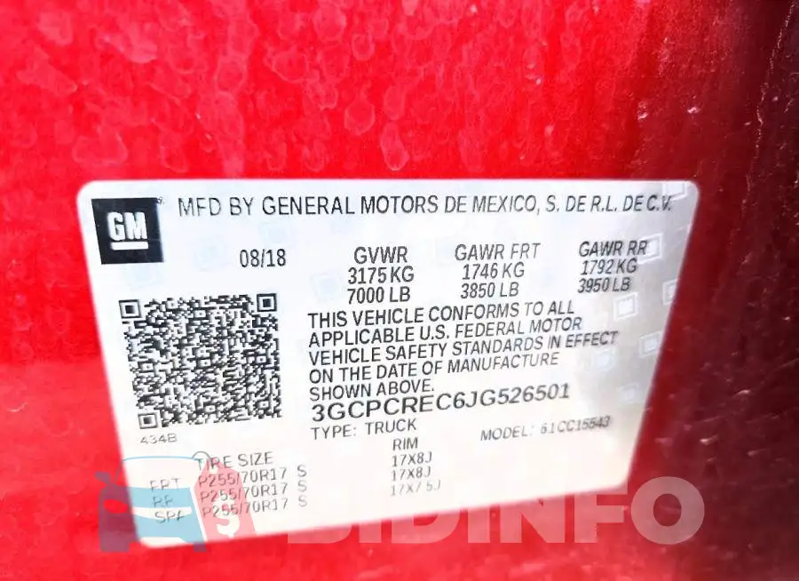 3GCPCREC6JG526501 Photo# 12
