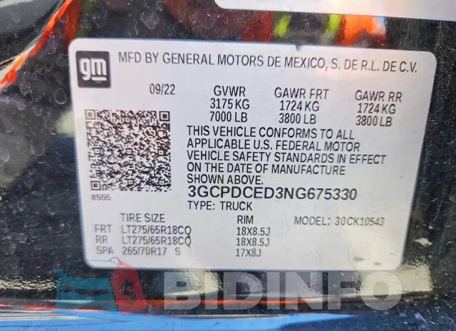 3GCPDCED3NG675330 Photo# 12