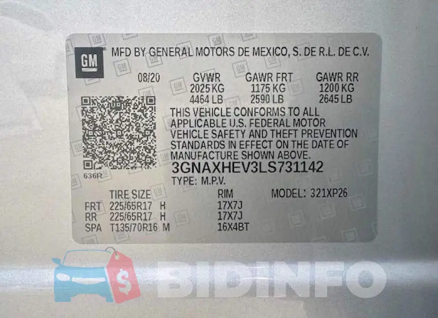 3GNAXHEV3LS731142 Photo# 15