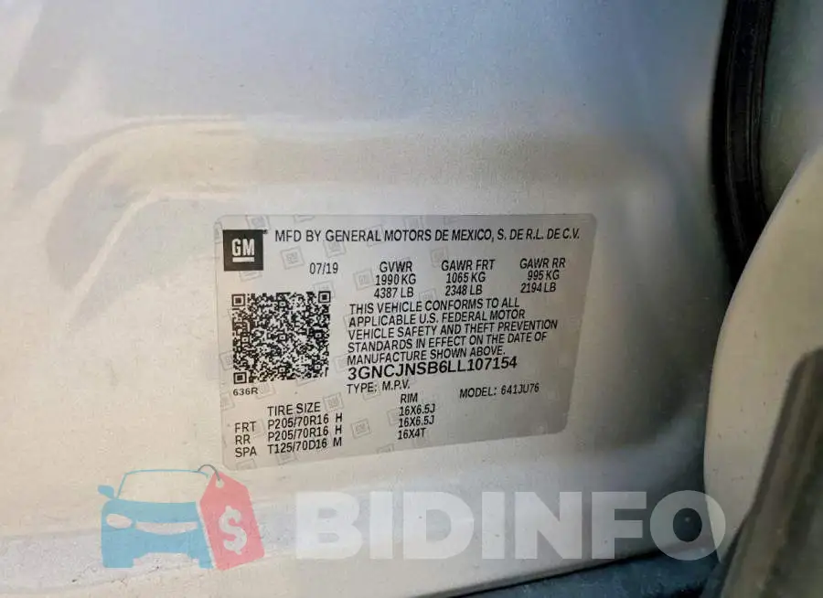 3GNCJNSB6LL107154 Photo# 12