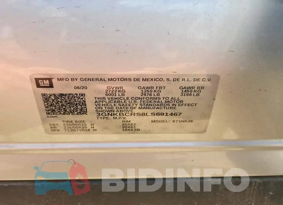 3GNKBCRS8LS691467 Photo# 12