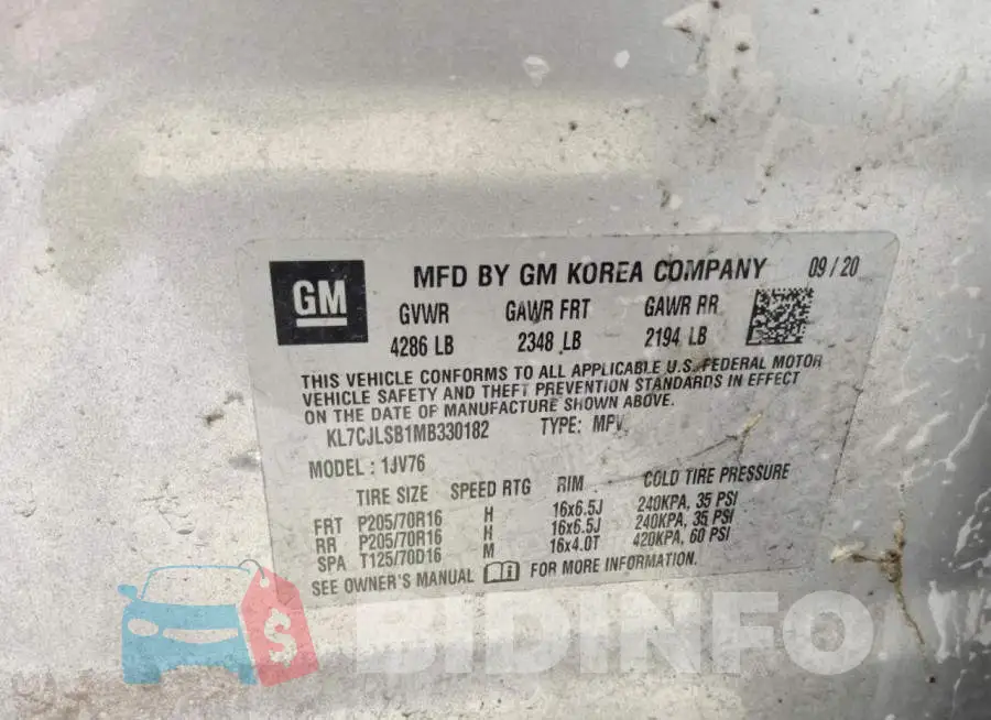 KL7CJLSB1MB330182 Photo# 13