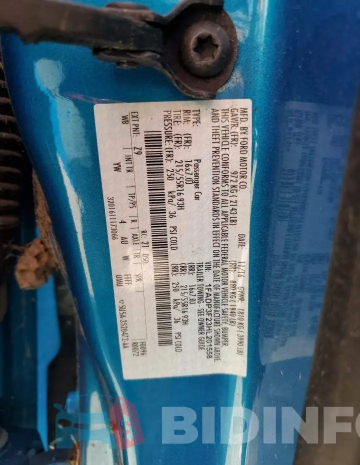 1FADP3F23HL201558 Photo# 12