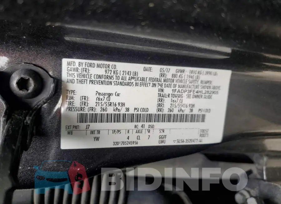 1FADP3FE4HL282905 Photo# 12