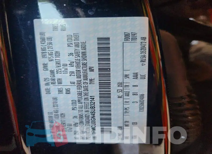 1FMCU0GN4SUB32141 Photo# 12