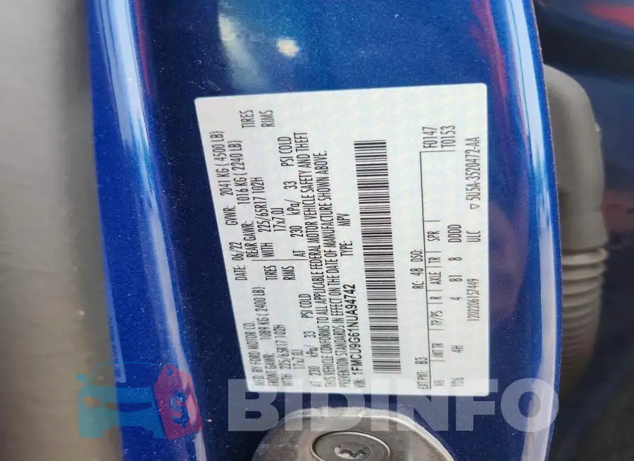1FMCU9G61NUA94742 Photo# 13