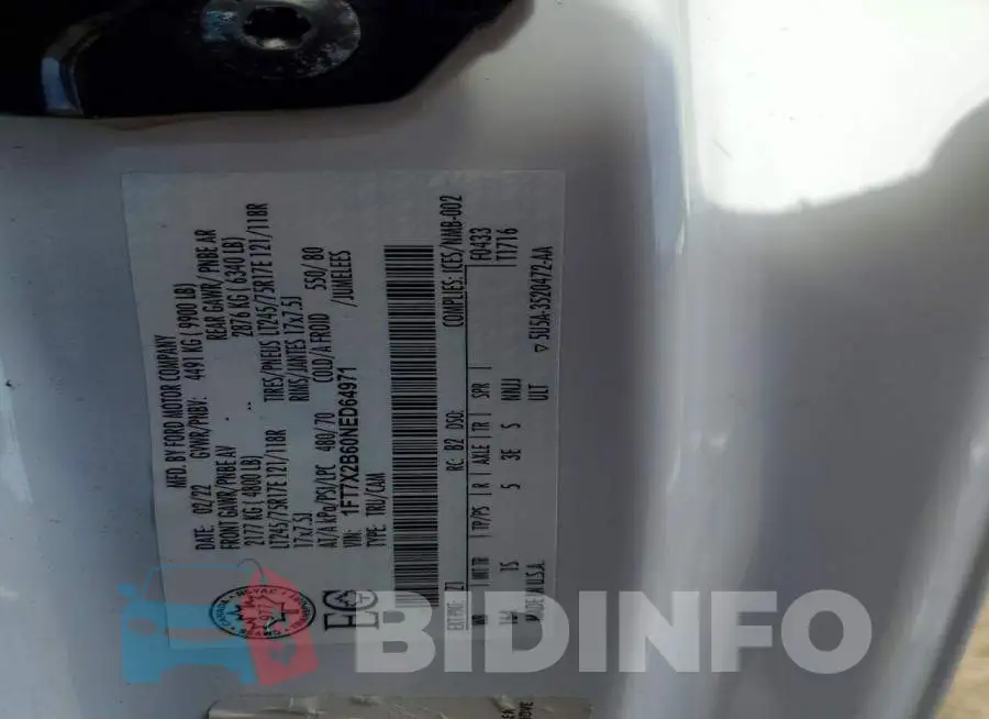 1FT7X2B60NED64971 Photo# 13