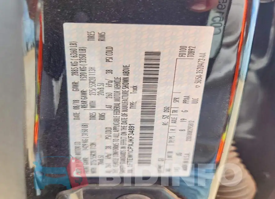 1FTEW1CPXJKF34891 Photo# 12
