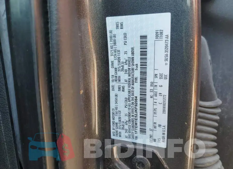 1FTEW1E52JKF92084 Photo# 12