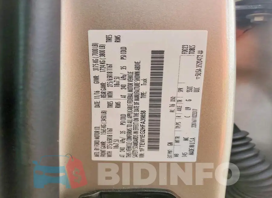 1FTEW1EG2HFA39858 Photo# 12