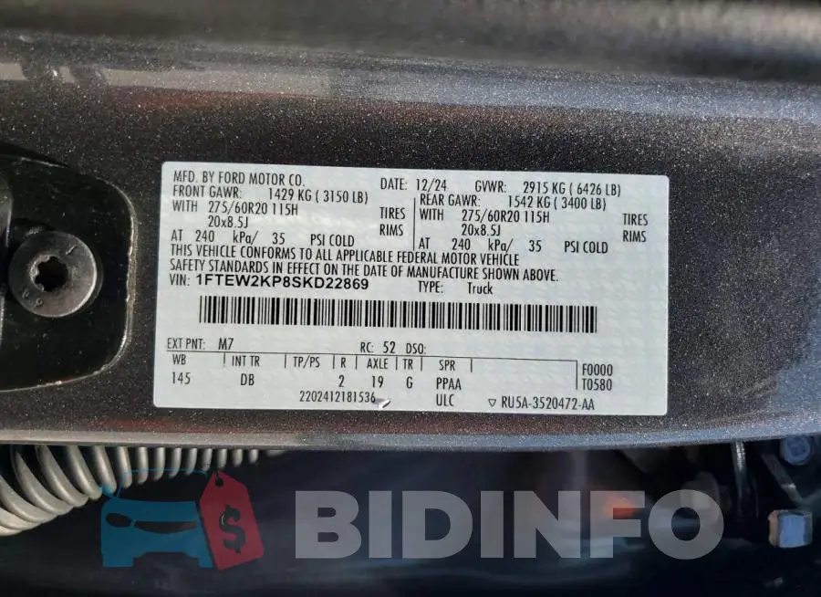 1FTEW2KP8SKD22869 Photo# 13