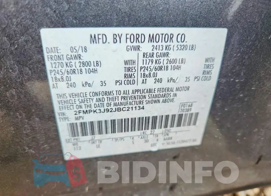 2FMPK3J92JBC21134 Photo# 13