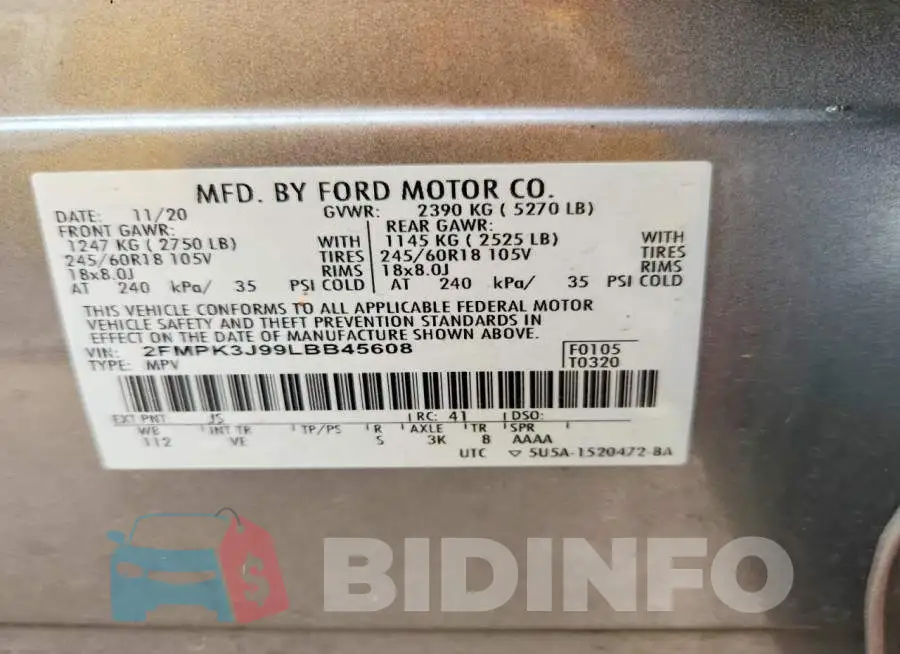 2FMPK3J99LBB45608 Photo# 12