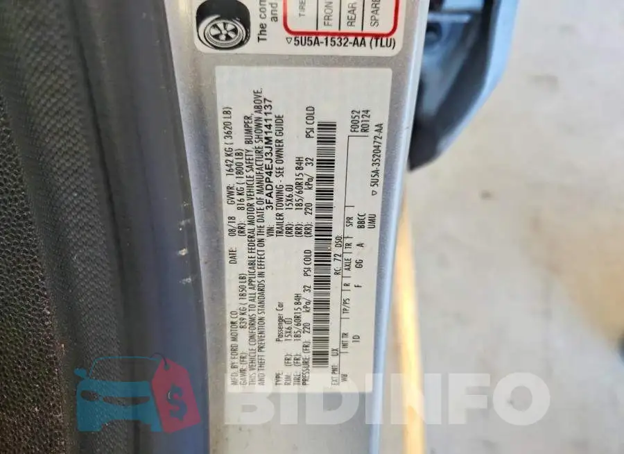 3FADP4EJ3JM141137 Photo# 12