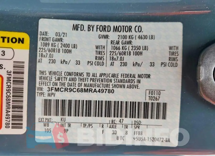 3FMCR9C68MRA49780 Photo# 13