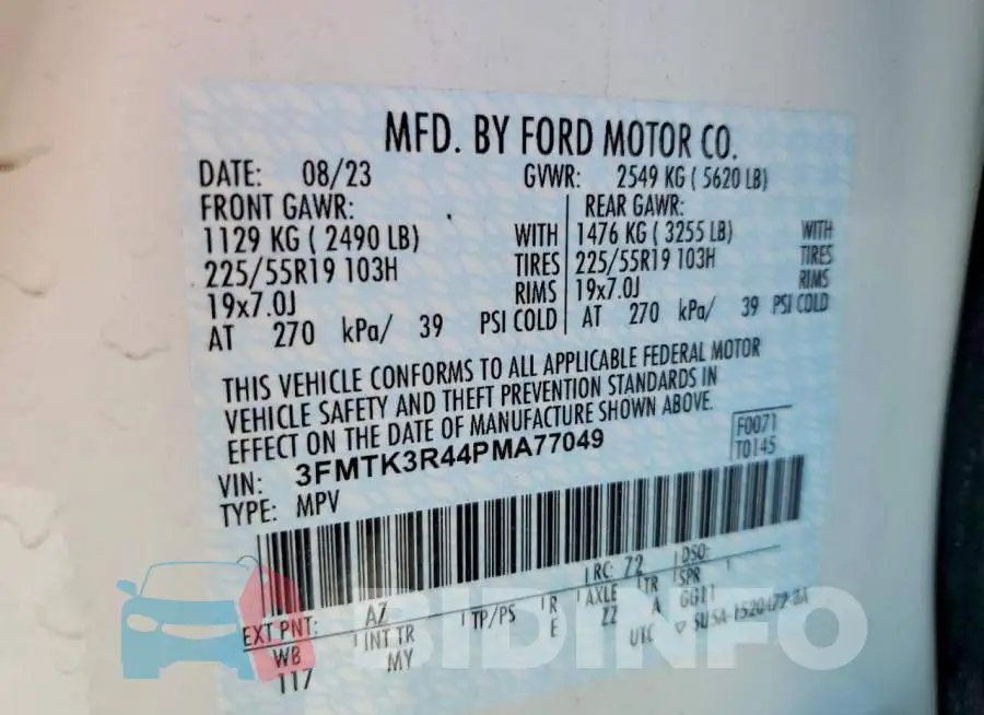 3FMTK3R44PMA77049 Photo# 14