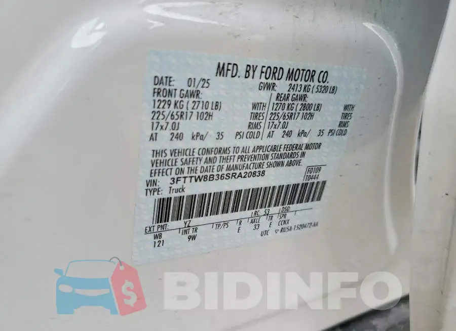 3FTTW8B36SRA20838 Photo# 12