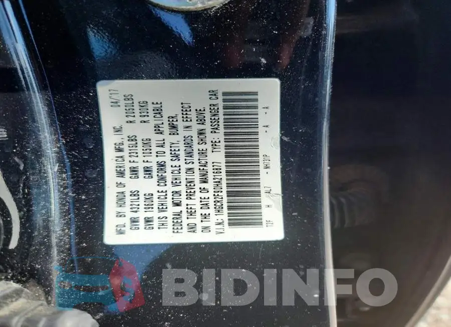 1HGCR2F90HA216877 Photo# 12