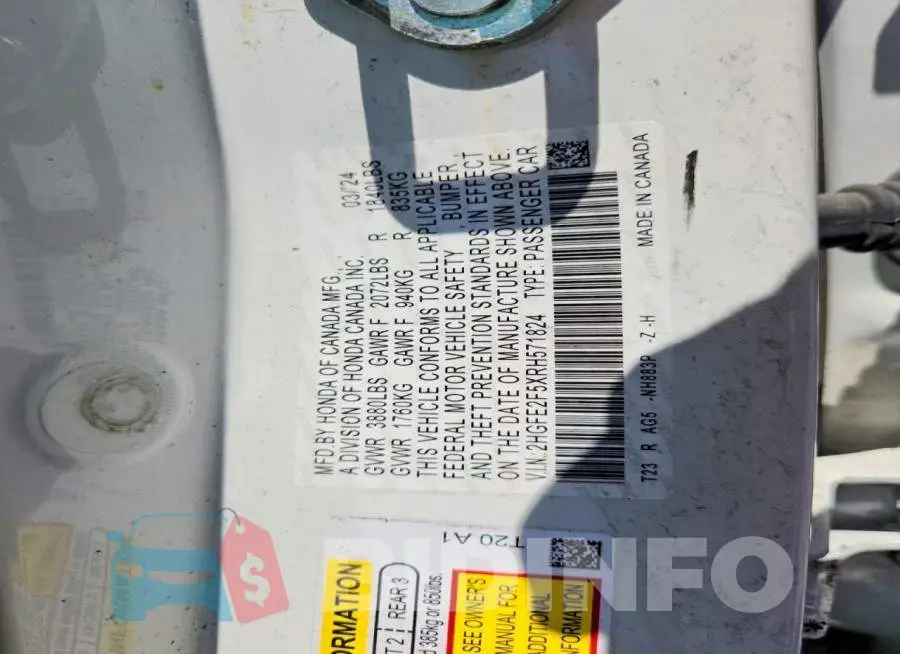 2HGFE2F5XRH571824 Photo# 12