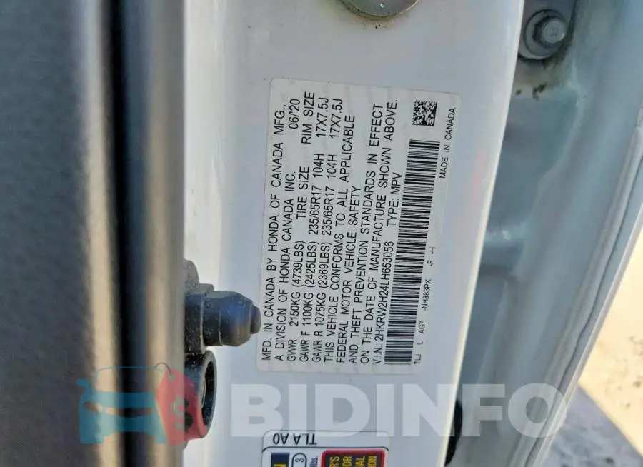 2HKRW2H24LH653056 Photo# 13
