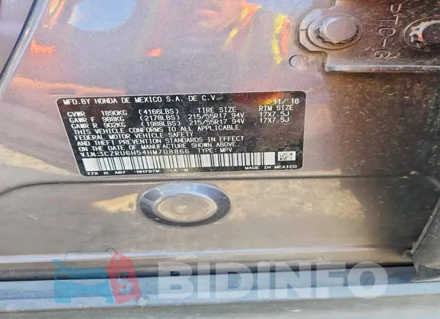 3CZRU6H54HM708866 Photo# 14