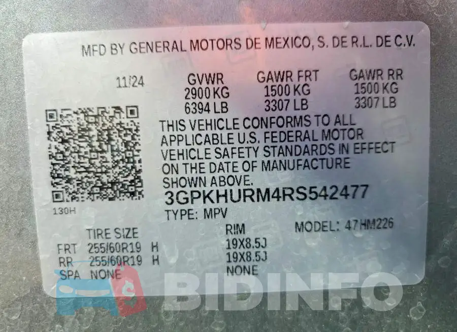 3GPKHURM4RS542477 Photo# 14