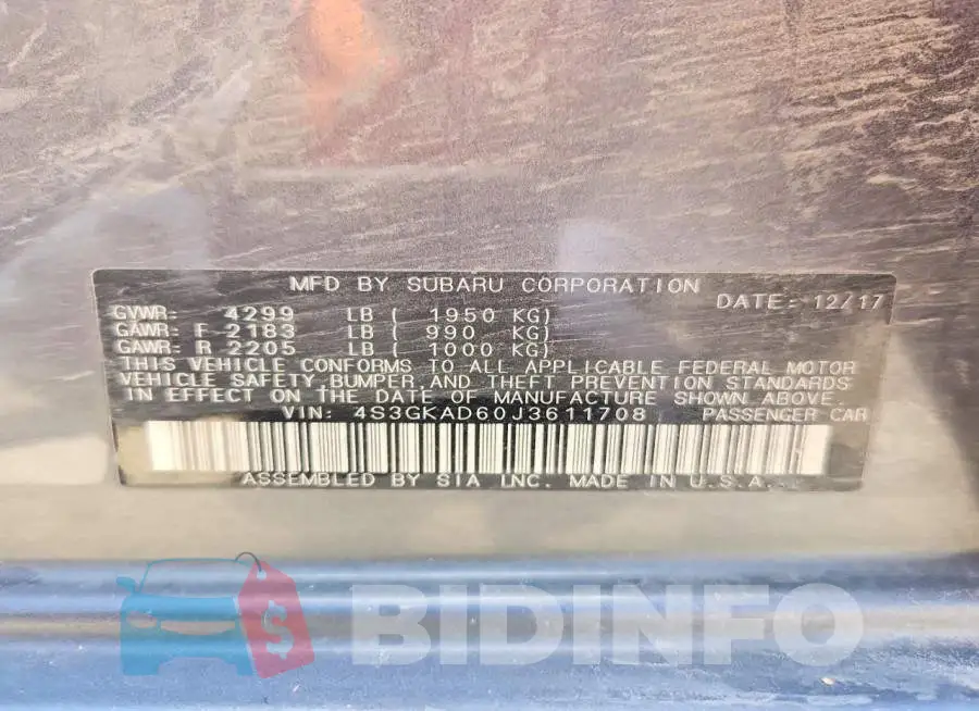 4S3GKAD60J3611708 Photo# 12