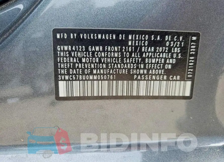 3VWC57BU0MM050761 Photo# 12