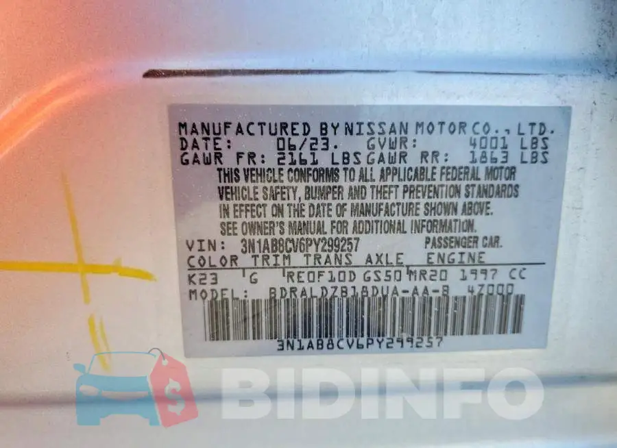3N1AB8CV6PY299257 Photo# 12