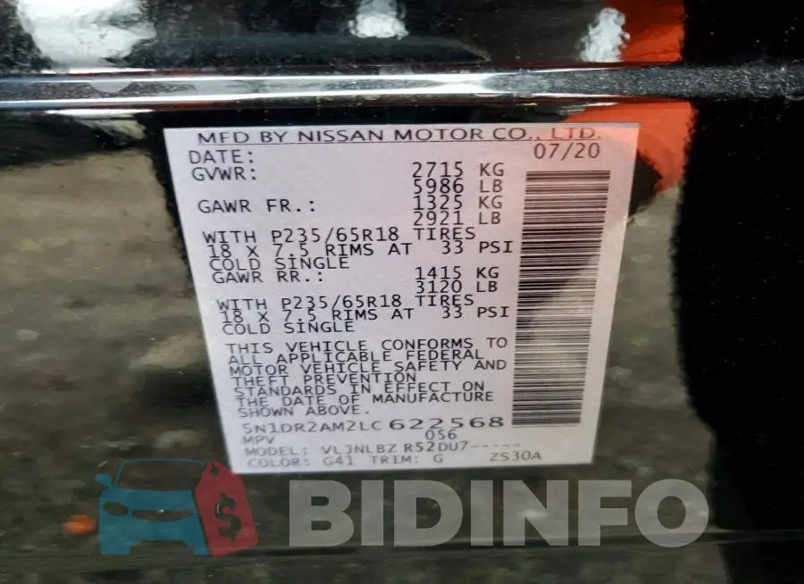 5N1DR2AM2LC622568 Photo# 13