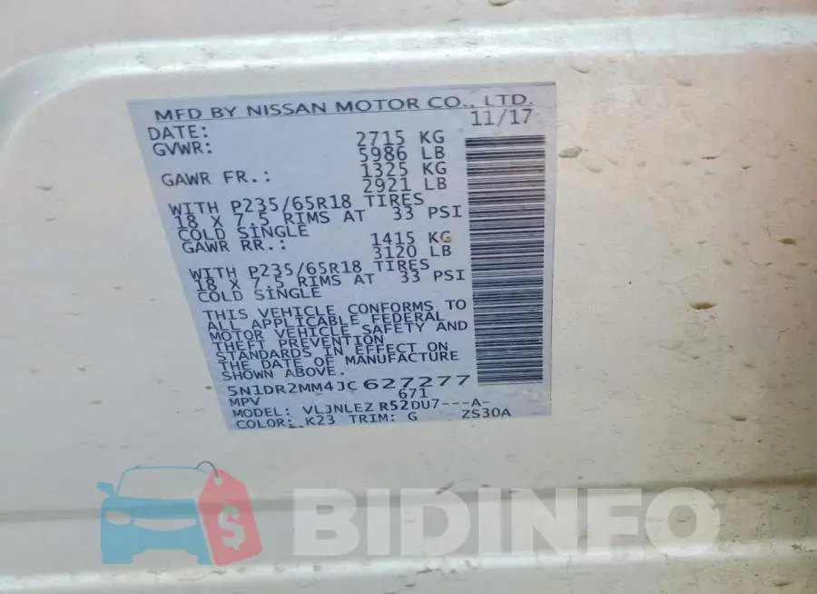 5N1DR2MM4JC627277 Photo# 13