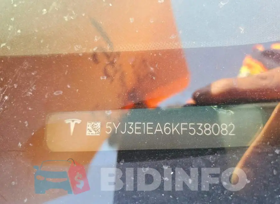 5YJ3E1EA6KF538082 Photo# 12
