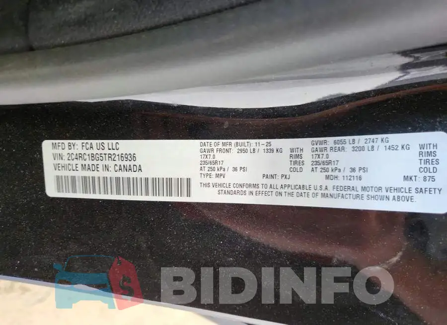 2C4RC1BG5TR216936 Photo# 13