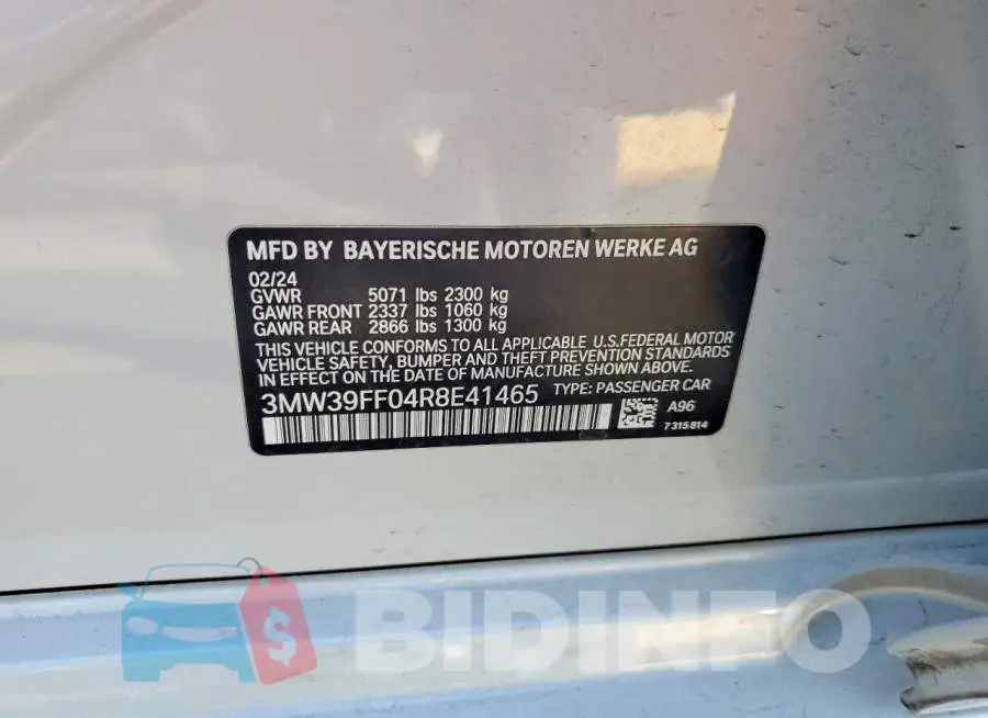 3MW39FF04R8E41465 Photo# 13