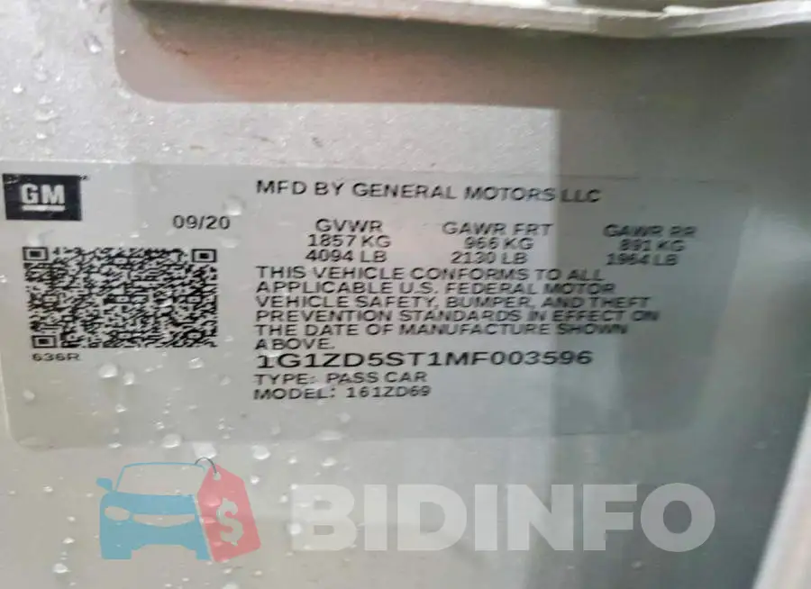 1G1ZD5ST1MF003596 Photo# 12