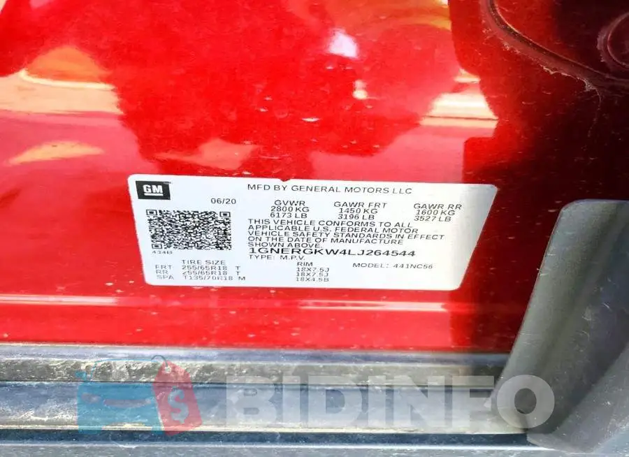 1GNERGKW4LJ264544 Photo# 13