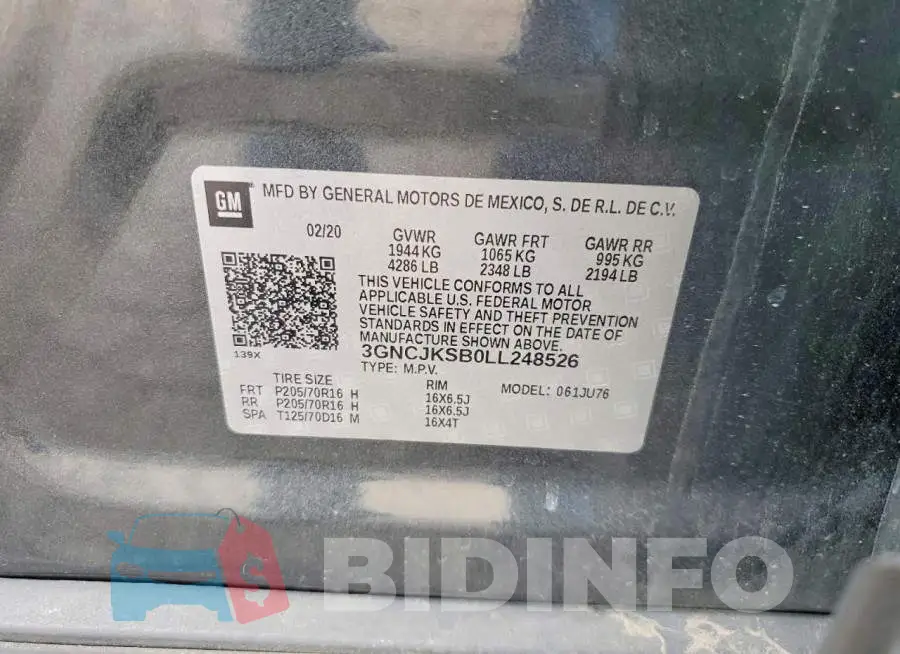 3GNCJKSB0LL248526 Photo# 13